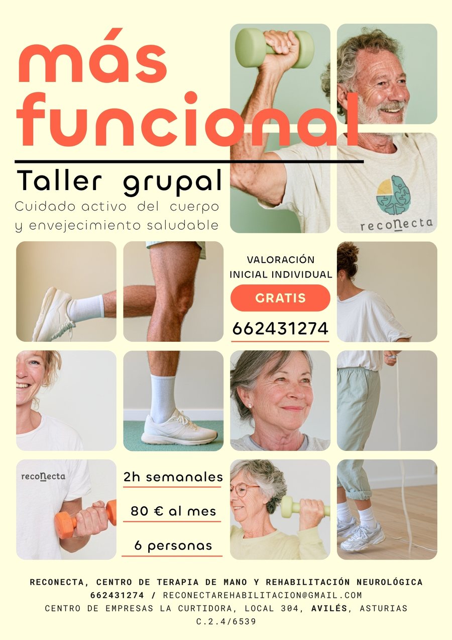 Cartel del taller Más funcional